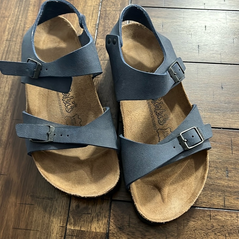 Birki’s Original Birkenstock  Fussbett 250 Double Strap Blue Sandals